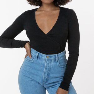 Los Angeles Apparel V-Neck Wrap Top